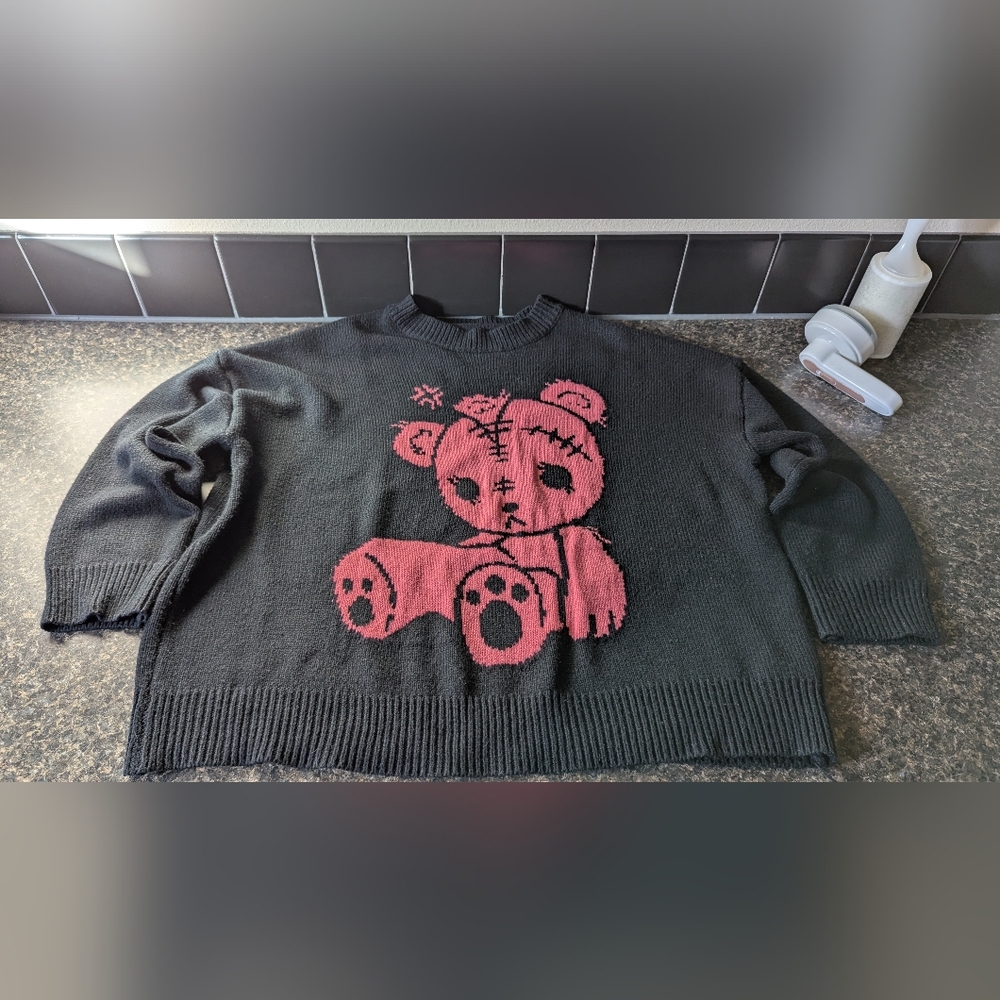 Pink bear sweater - Kawaii